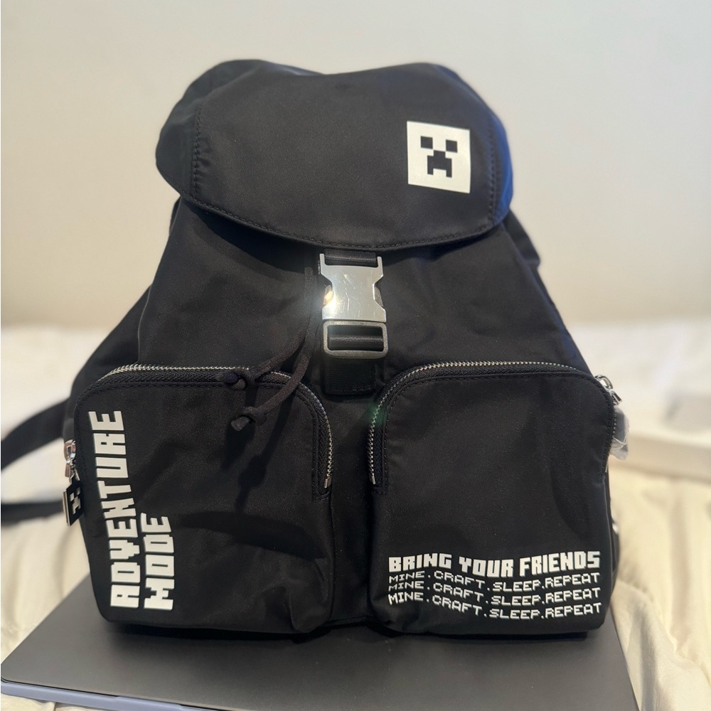 Lacoste Unisex x Minecraft Print Nylon Backpack